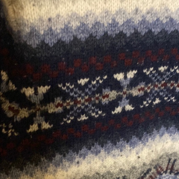 Tommy Hilfiger Gray and Blue Patterned quarter zip Sweater size medium women’s - Picture 3 of 7